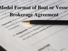 Model Format of Boat or Vessel Brokerage Agreement