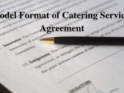 Model Format of Catering Services Agreement