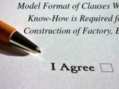 Model Format of Clauses Where Know-How is Required for Construction of Factory, Etc.