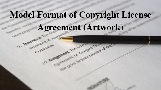 Model Format of Copyright License Agreement (Artwork)