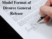 Model Format of Divorce General Release