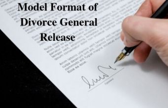 Model Format of Divorce General Release