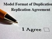 Model Format of Duplication or Replication Agreement