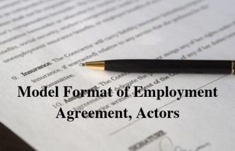 Model Format of Employment Agreement, Actors