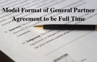 Model Format of General Partner Agreement to be Full Time