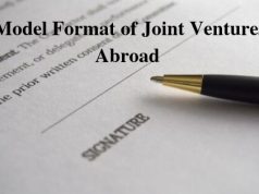 Model Format of Joint Ventures Abroad
