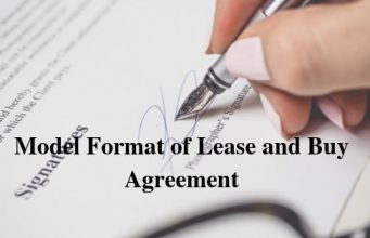 Model Format of Lease and Buy Agreement