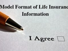 Model Format of Life Insurance Information