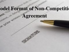 Model Format of Non-Competition Agreement