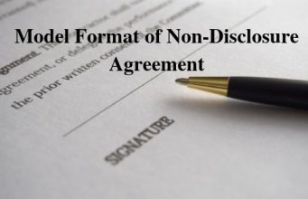 Model Format of Non-Disclosure Agreement