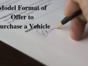 Model Format of Offer to Purchase a Vehicle