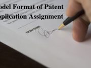 Model Format of Patent Application Assignment