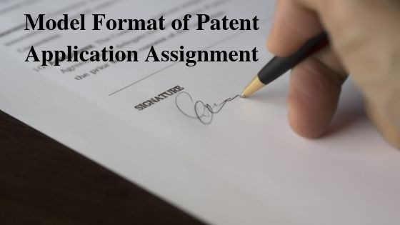 Model Format of Patent Application Assignment