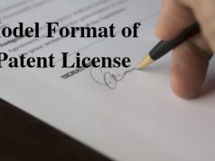 Model Format of Patent License