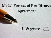 Model Format of Pre-Divorce Agreement