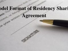 Model Format of Residency Sharing Agreement