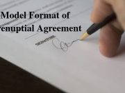 Model Format of Prenuptial Agreement