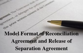 Model Format of Reconciliation Agreement and Release of Separation Agreement