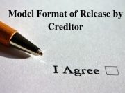 Model Format of Release by Creditor
