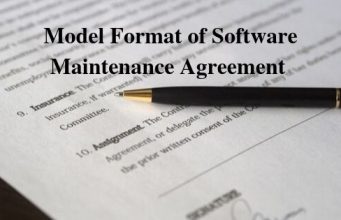 Model Format of Software Maintenance Agreement