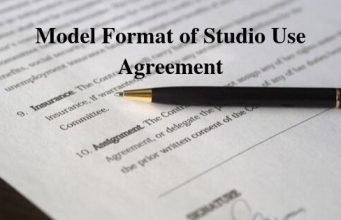Model Format of Studio Use Agreement
