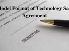 Model Format of Technology Sale Agreement
