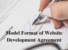 Model Format of Website Development Agreement