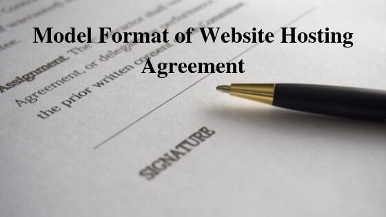 Model Format of Website Hosting Agreement