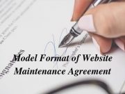 Model Format of Website Maintenance Agreement