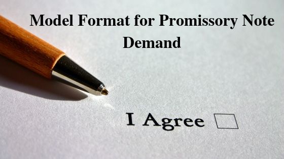 Model Format for Promissory Note Demand