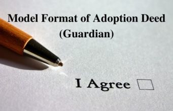 Model Format of Adoption Deed (Guardian)