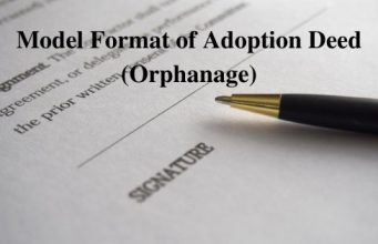 Model Format of Adoption Deed (Orphanage)