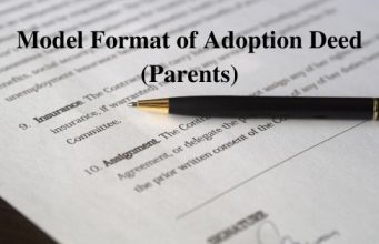 Model Format of Adoption Deed (Parents)