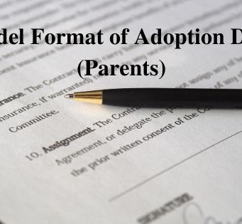 Model Format of Adoption Deed (Parents)