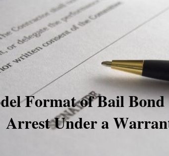 Model Format of Bail Bond after Arrest Under a Warrant