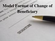 Model Format of Change of Beneficiary