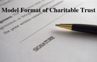 Model Format of Charitable Trust