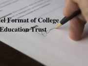 Model Format of College Education Trust