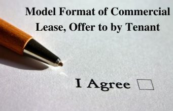 Model Format of Commercial Lease Offer to by Tenant