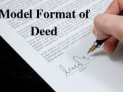 Model Format of Deed