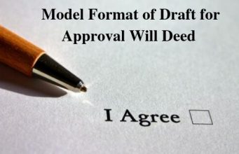 Model Format of Draft for Approval Will Deed