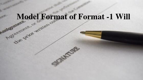 Model Format of Format -1 Will