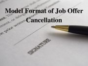 Model Format of Job Offer Cancellation