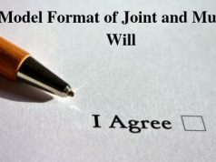 Model Format of Joint and Mutual Will