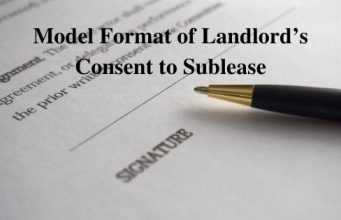 Model Format of Landlord’s Consent to Sublease