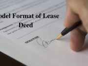 Model Format of Lease Deed