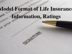 Model Format of Life Insurance Information, Ratings