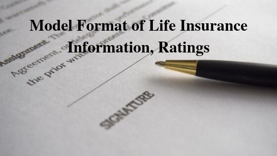 Model Format of Life Insurance Information, Ratings