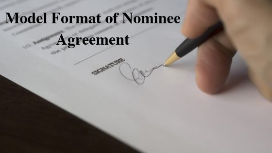 Model Format of Nominee Agreement