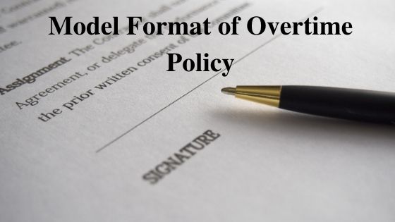 Model Format of Overtime Policy